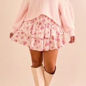 ARULA Pink Floral Skort